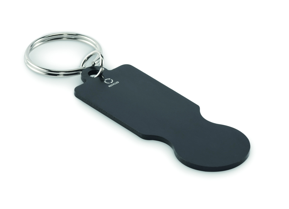 Logo trade corporate gifts picture of: Key ring with trolley token
