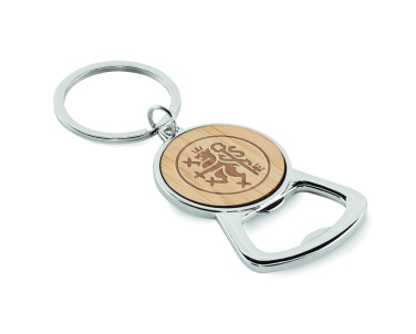 Logo trade business gifts image of: Recycled aluminium key ring