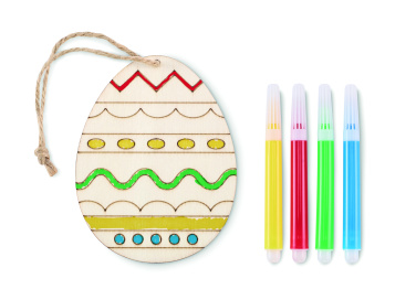 Logotrade advertising product image of: Wooden egg painting set