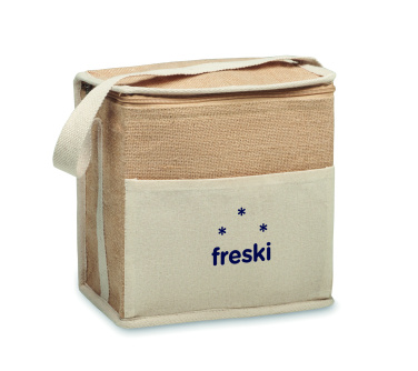 Logotrade promotional merchandise photo of: Jute and canvas cooler bag 3L