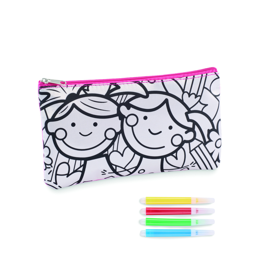 Logo trade promotional products image of: Pencil case with markers