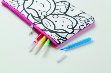 Logo trade advertising products image of: Pencil case with markers
