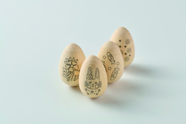 Logotrade business gift image of: Wooden eggs painting set