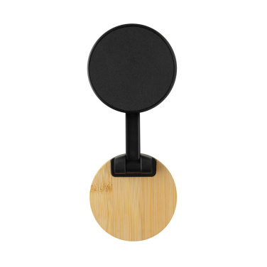 Logo trade promotional giveaways picture of: Magmount RCS recycled plastic and bamboo phone stand