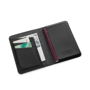 Logo trade advertising product photo of: Trackmate RCS rpolyester passport holder worldwide locating