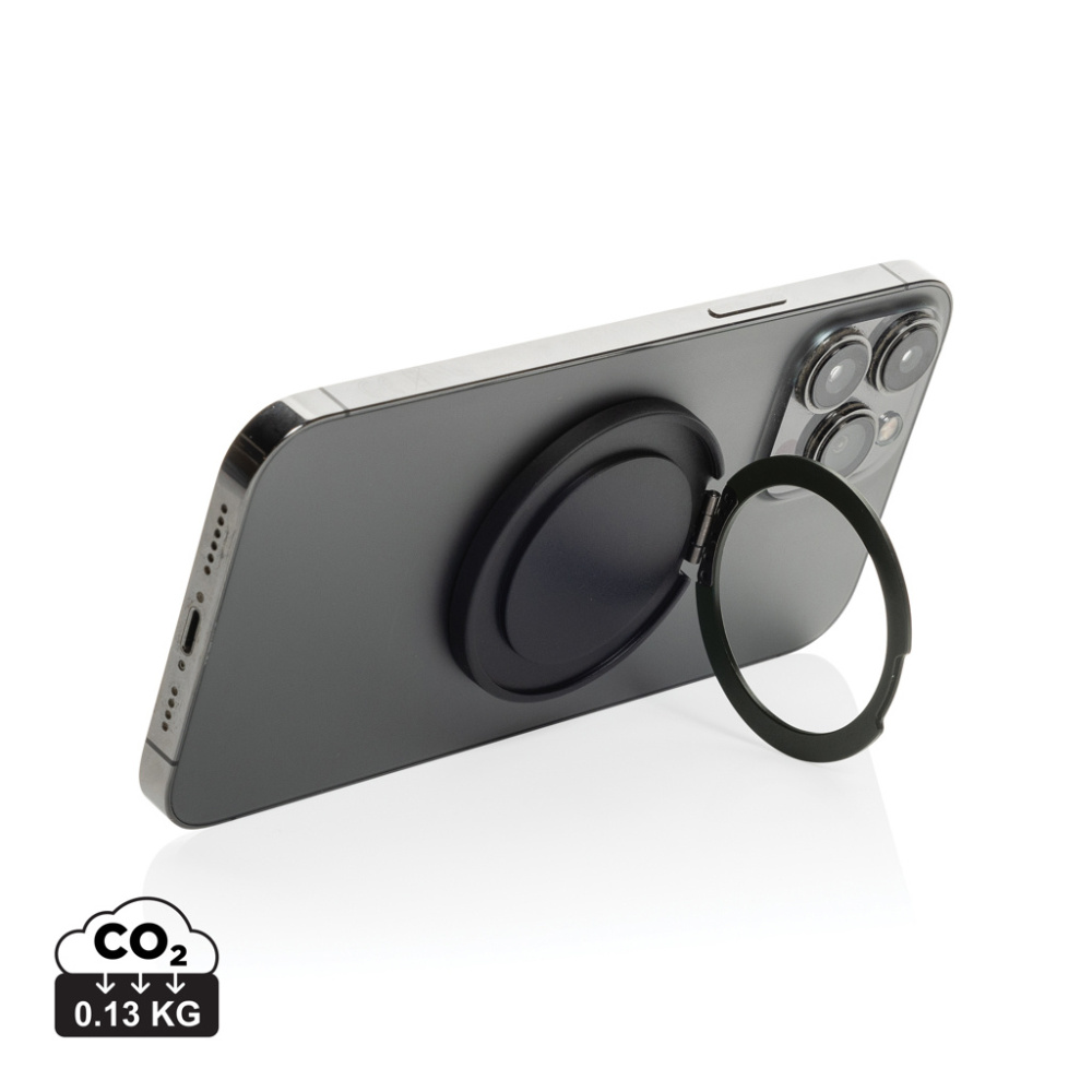 Logo trade corporate gifts image of: Terra Magnetic RCS rplastic magnetic phone holder with ring