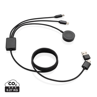 Logo trade advertising product photo of: Terra RCS rPET 6-in-1 charging cable with watch charger