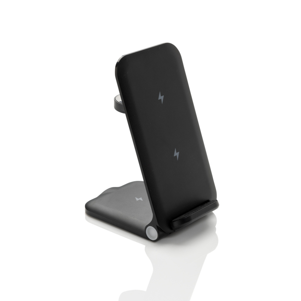 Logo trade promotional products picture of: Powerpal 3 in 1 RCS recycled plastic 15W charger