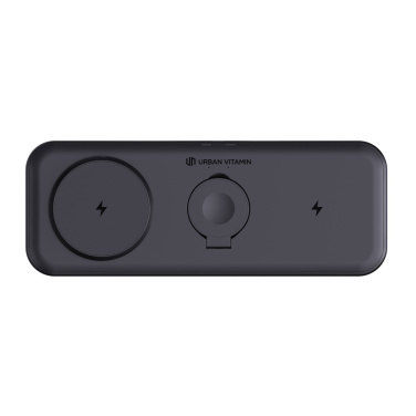 Logo trade promotional giveaways picture of: Urban Vitamin Torrance 3 in 1 magnetic 15W charger
