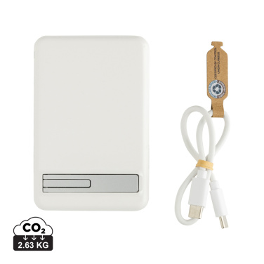Logotrade promotional product image of: Zen RCS rplastic 5000 mah 5W magnetic bamboo powerbank