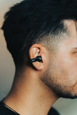 Logo trade promotional giveaways image of: Urban Vitamin Long Beach ENC rplastic wireless earbuds