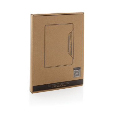 Logotrade promotional product image of: Teri AWARE™ RPET and walnut A5 portfolio