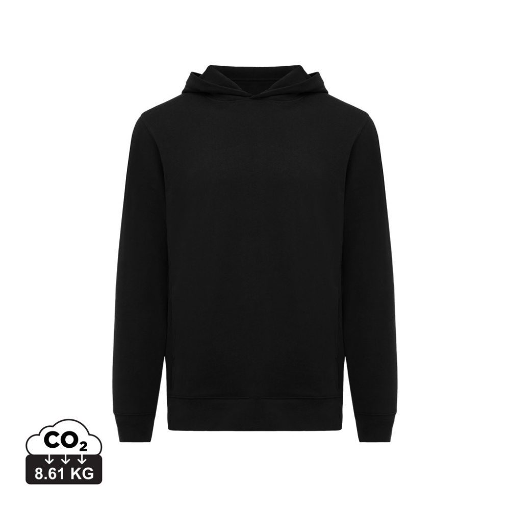 Logo trade promotional giveaways image of: Iqoniq Yengo recycled cotton hoodie with sidepockets