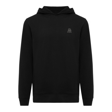 Logo trade corporate gifts image of: Iqoniq Yengo recycled cotton hoodie with sidepockets