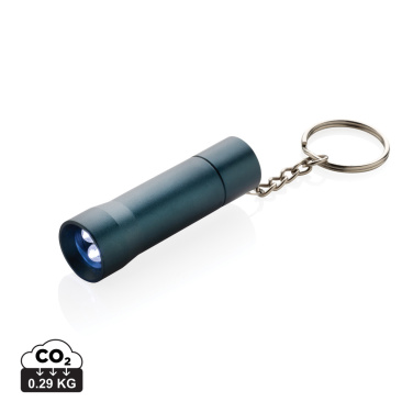 Logo trade promotional giveaways picture of: Flash RCS recycled aluminium keychain torch