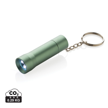 Logo trade promotional giveaways picture of: Flash RCS recycled aluminium keychain torch