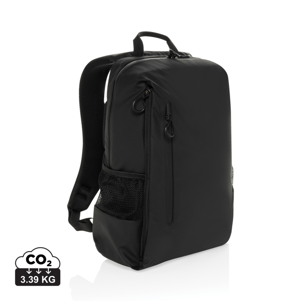 Logo trade promotional products picture of: Lima Aware™ RPET water resistant 15.6 laptop backpack