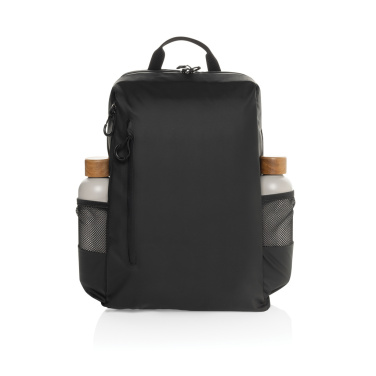 Logo trade promotional gifts picture of: Lima Aware™ RPET water resistant 15.6 laptop backpack