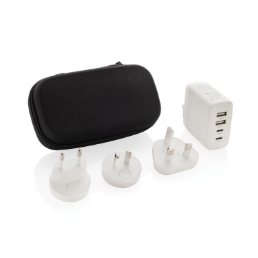 Logo trade advertising products image of: TravelCharge Pro RCS rplastic travel charger with USB C