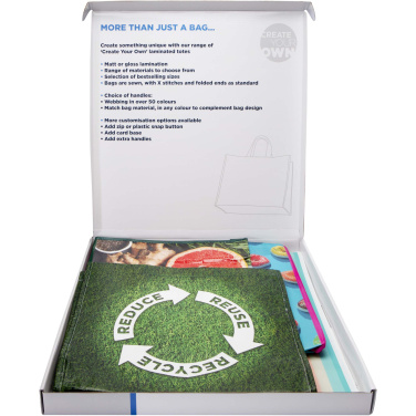 Logo trade promotional giveaways image of: Laminated totes sample box