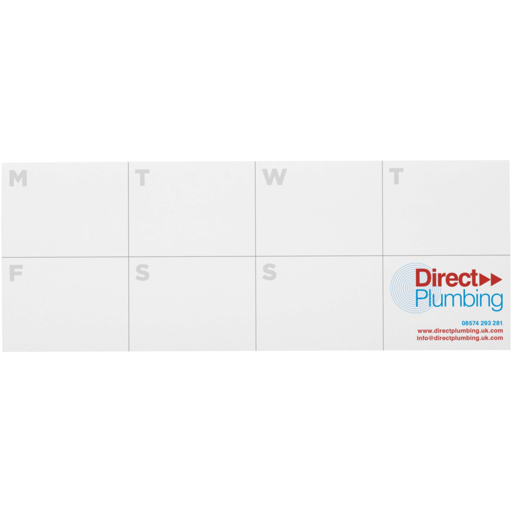 Logo trade promotional merchandise image of: Sticky-Mate® recycled sticky notes with printed planner
