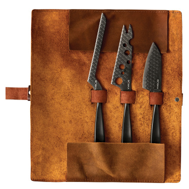 Logotrade promotional gift picture of: BOSKA Cheese Knife Set Monaco+ Black