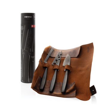 Logo trade promotional item photo of: BOSKA Cheese Knife Set Monaco+ Black