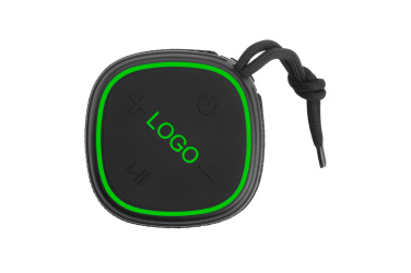 Logo trade promotional gifts image of: Bluetooth speaker HERMON Schwarzwolf