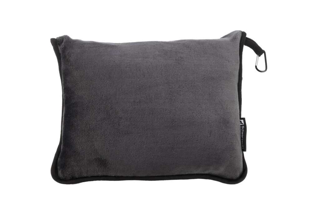 Logo trade promotional gifts image of: Blanket and pillow 2 in 1 AMIATA Schwarzwolf