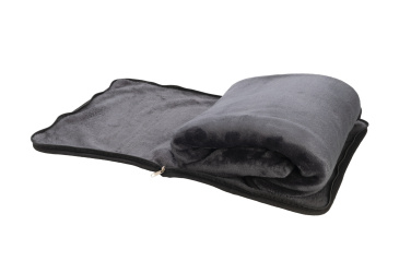 Logotrade promotional products photo of: Blanket and pillow 2 in 1 AMIATA Schwarzwolf