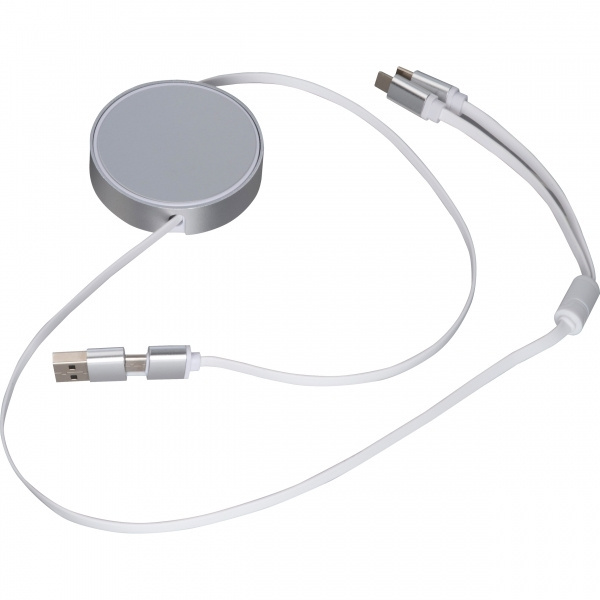 Logo trade promotional gifts picture of: Charging cable made from recycled aluminum Ostend