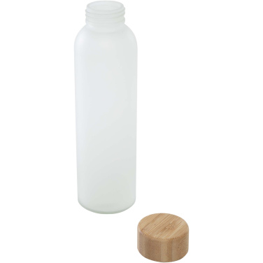 Logo trade promotional products picture of: Lume 500 ml matte soda lime glass bottle with bamboo lid