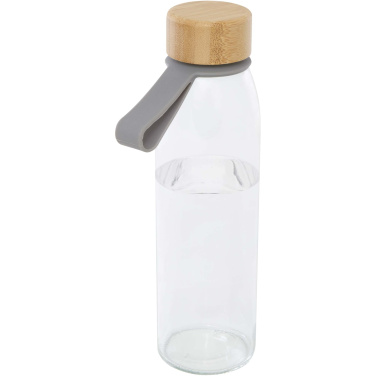 Logotrade corporate gifts photo of: Porto 500 ml glass water bottle with silicone handle and bamboo lid
