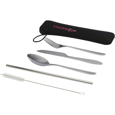 Logo trade promotional merchandise image of: Sheen 5-piece stainless steel cutlery set