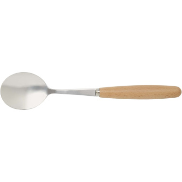 Logotrade promotional item picture of: Root 5-piece stainless steel and beech wood cutlery set