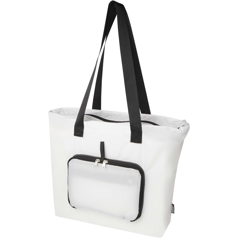 Logo trade promotional items image of: EcoFold RPET foldable tote bag 16L
