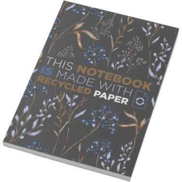 Logo trade promotional merchandise photo of: Novella Austen A5 recycled soft cover notebook - 100 sheets