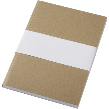 Logo trade promotional merchandise photo of: Novella Austen A5 recycled soft cover kraft notebook - 100 sheets