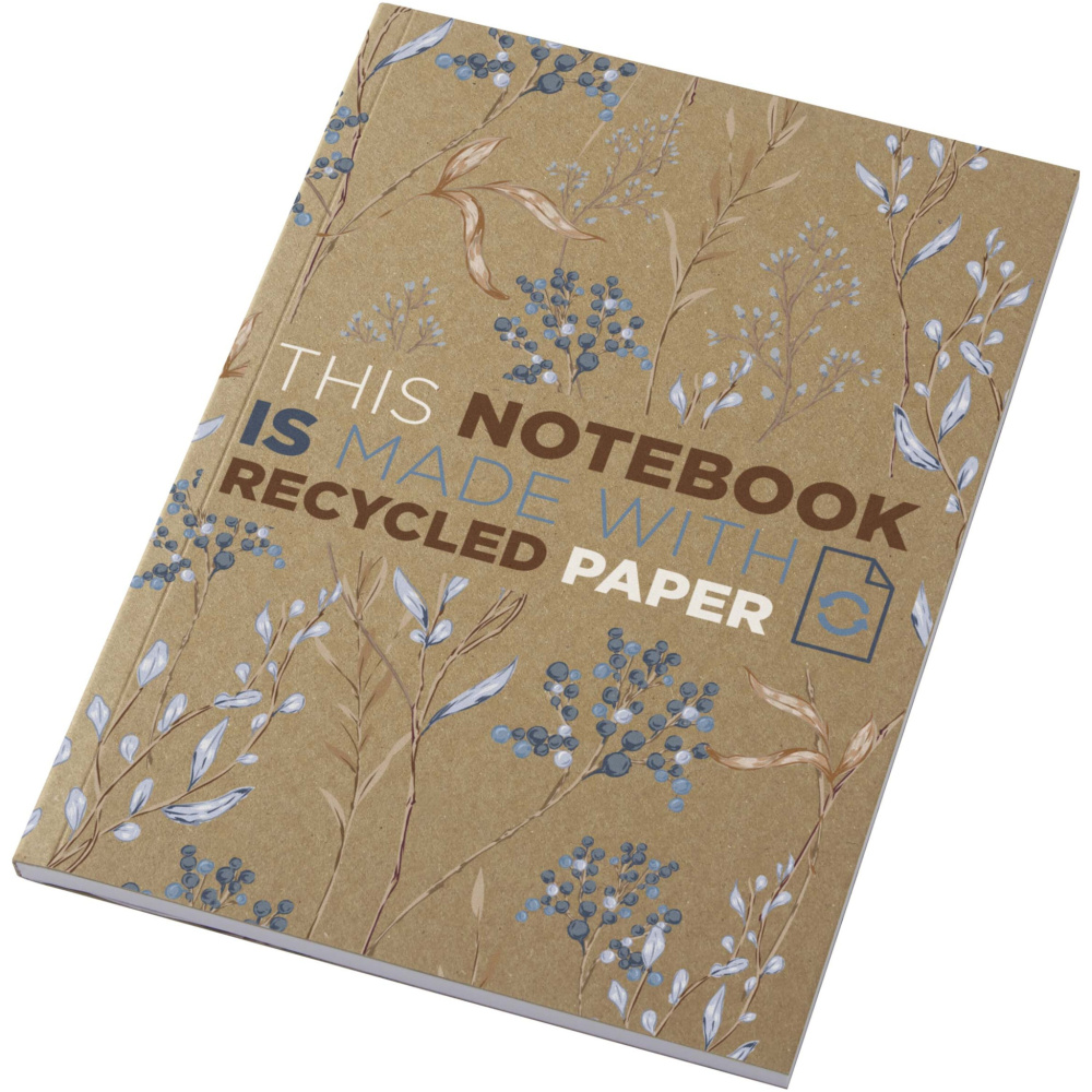 Logotrade corporate gift picture of: Novella Austen A5 recycled soft cover kraft notebook - 50 sheets 