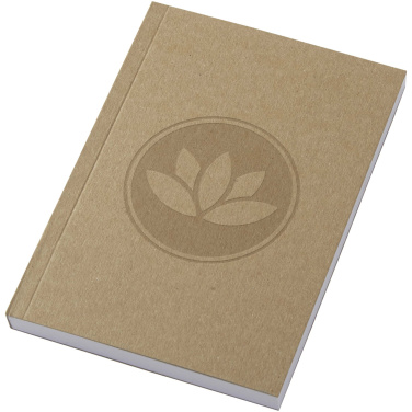 Logo trade promotional products image of: Novella Austen A6 recycled soft cover kraft notebook - 100 sheets