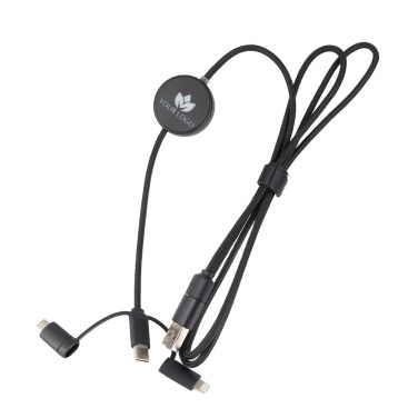 Logo trade business gifts image of: Cable 4in1 with illuminated logo - LH-ZM02