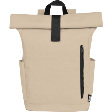 Logo trade advertising products image of: Byron 15.6" GRS RPET roll-top backpack 18L