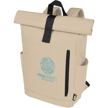Logotrade promotional giveaway image of: Byron 15.6" GRS RPET roll-top backpack 18L