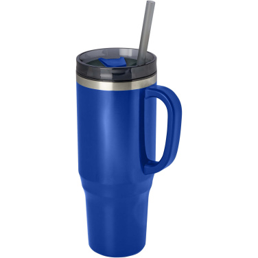 Logo trade promotional giveaways image of: Melbourne 1200 ml RCS certified insulated tumbler with straw