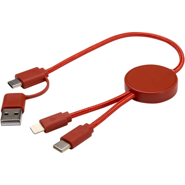 Logo trade promotional gifts image of: Citala 5-in-1 recycled plastic 30 cm data sync and 27W fast charge cable