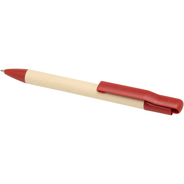 Logo trade promotional giveaway photo of: Liliana sugarcane paper ballpoint pen (blue ink)