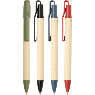 Logo trade promotional items image of: Liliana sugarcane paper ballpoint pen (blue ink)