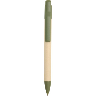 Logo trade promotional giveaways image of: Liliana sugarcane paper ballpoint pen (blue ink)
