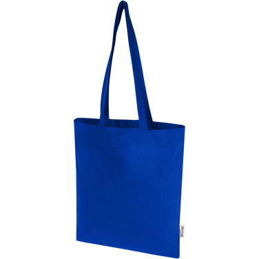 Logo trade advertising products picture of: Madras Blend 140 g/m² GRS recycled cotton tote bag 7L