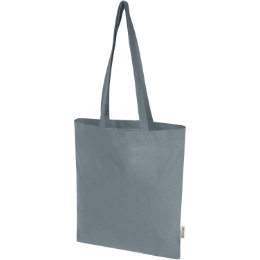 Logo trade promotional items picture of: Madras Blend 140 g/m² GRS recycled cotton tote bag 7L
